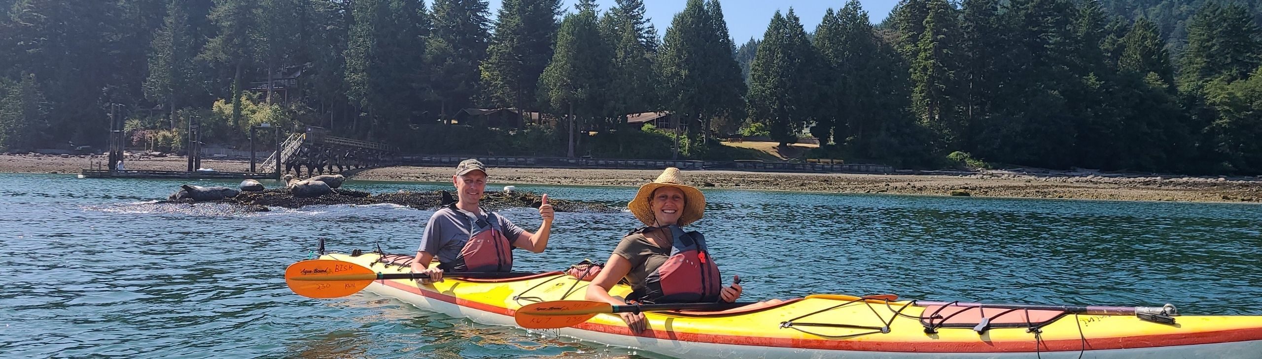 Kayaking Couple Thumbs Up